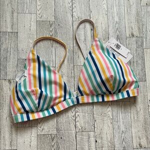 Old Navy Striped Multicolor Bikini Top size XL